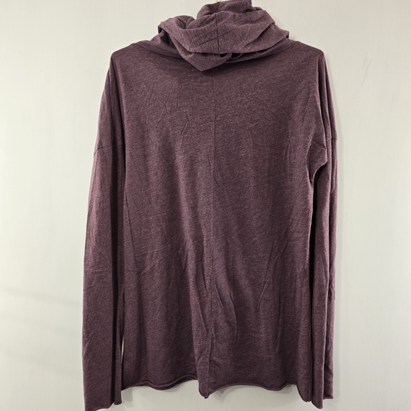 Soul Flower Organic Cotton Just Breathe Cowl Neck Yoga Hoodie Long Sleeve Size L - Picture 15 of 16